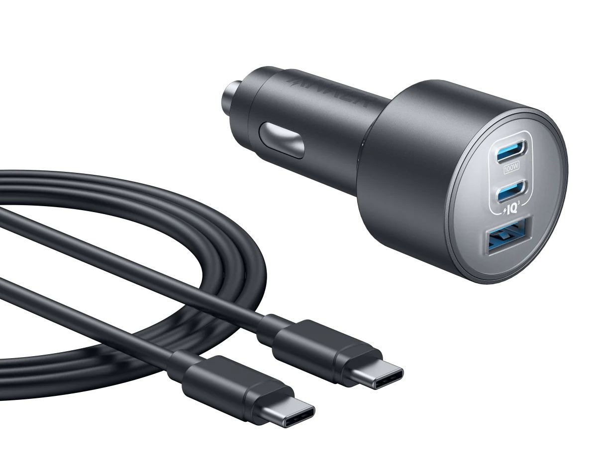 ANKER NANO CAR CHARGER 167.5W with CABLE
